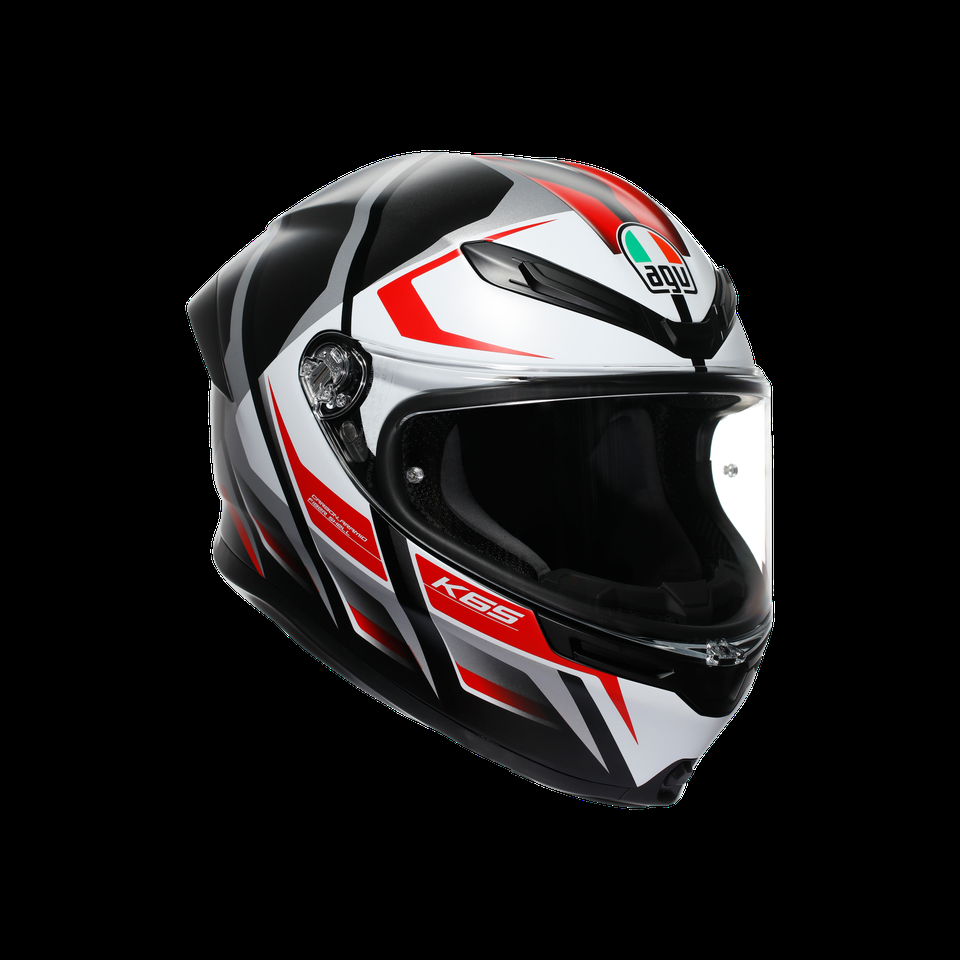 k6 s karve matt blackwhitered motorbike full face helmet dot e2206