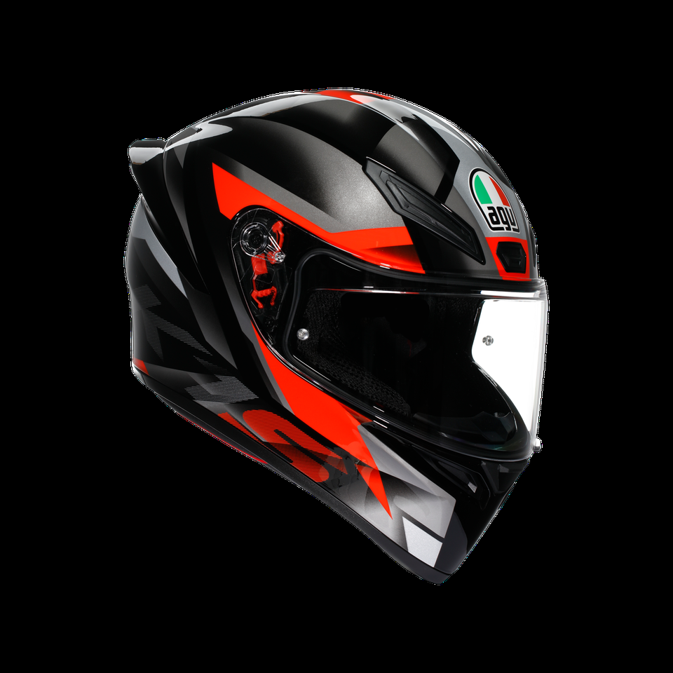 k1 s fastlap blackgreyred motorbike full face helmet dot e2206