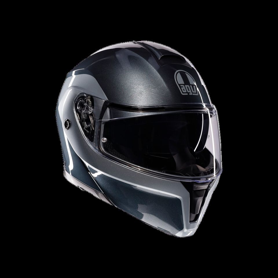 streetmodular levico greysilver motorbike flip up helmet dote2206